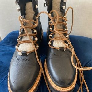 Marc Fisher Izzie Shearling Boots 9.5
